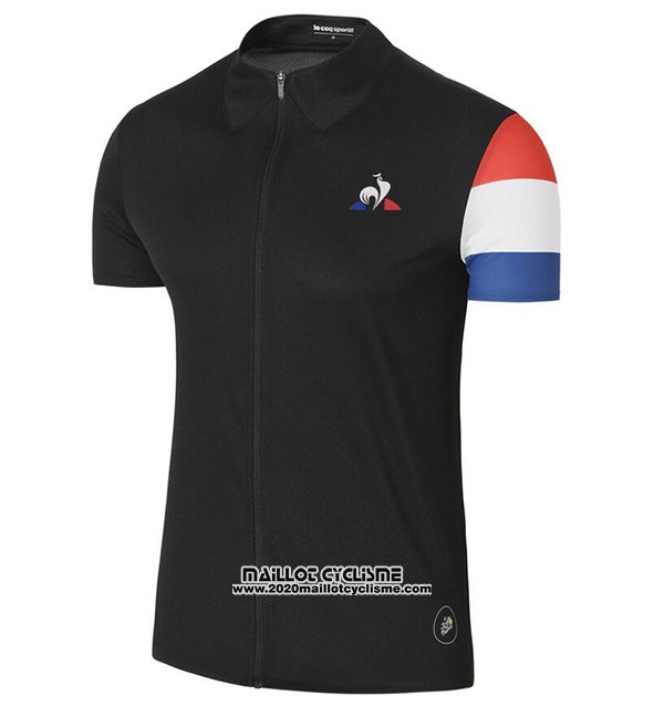 2017 Maillot Ciclismo Coq Sportif Tour de France Noir Manches Courtes et Cuissard